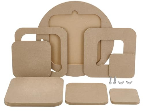 PH PandaHall Set di Attrezzi per Tornio da Ceramica Sistema di Mazze per Tornio da Vasaio, 30cm Utensile per Mazze Esterne Rotonde 9pz Adattatori per Mazze Quadrate da 20/15/10cm per Ceramica