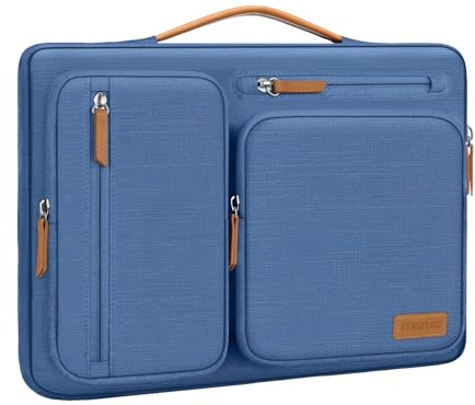 MOSISO 360 Protective Laptop Case 13.3 inch with Soft Lining, Cadet Blue | 13 inch Laptop Sleeve Compatible with MacBook Pro 14/Air,Water-Resistant Side Open Carrying Bag with 4 Zipper Pockets&Handle