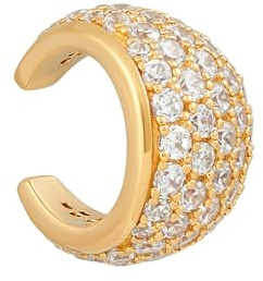 cai Damen Ear Cuff 925/- Sterling Silber 1,1cm Glänzend Zirkonia gelb 358220830V