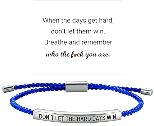 NlsqEU Armband Don't Let The Hard Days Win, God is in Control Armbander, Unisex Armband Geflochten Inspirierende Armbänder