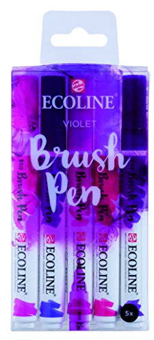 Talens Ecoline 5 brush pens Violet