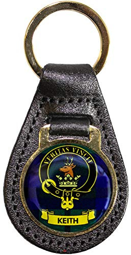 I LUV LTD Leather Key Fob Scottish Clan Crest Keith Scottish Made