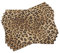 ABAKUHAUS Leopard-Druck Platzmatten, Wildtierhaut, Waschbare Stoff Esszimmer Küche Tischdekorations Digitaldruck, Pastellbraun