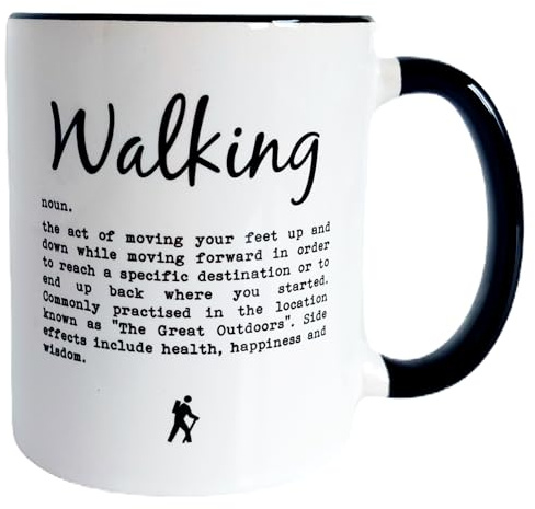 Worry Less Design Walking Gift - Hiking Gifts - Walkers Art - Walking Prints