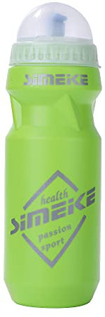 Borraccia Sportiva da 610 ML Borraccia per Bici Portatile in Plastica Bottiglia Acqua Sportiva Portatile per Bici da Corsa, MTB Mountain Bike (Verde)