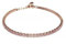 MAISON GIOIELLI FIRENZE - OHANA Bracciale Tennis in Metallo Placcato Oro e Zirconi Colorati, Bracciale Opali, Chiusura Moschettone Ipoallergenico Antigraffio e Waterproof (oro rosa, rosa)