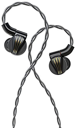 FiiO FD7 Earphones Wired In-Ear Earphones High Resolution 1DD Bass Heavyweight Comes with 2.5/3.5/4.4mm Interchangeable Plugs, MMCX for Smartphones/PC/Laptop/Speaker/Player (Black)