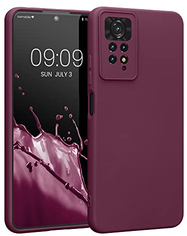 kwmobile Slim Case kompatibel mit Xiaomi Redmi Note 11 Pro/Note 11 Pro (5G) / Note 12 Pro (4G) Hülle - Handyhülle aus Silikon in Bordeaux Violett