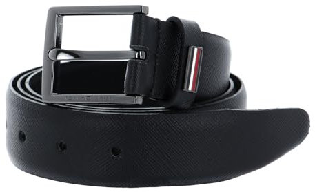 Tommy Hilfiger Herren Gürtel Business 3.5 Ledergürtel, Schwarz (Black), 105