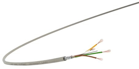 Lapp 0034802 LiYCY Cavo di controllo schermato 2 x 1 mm² I Cavo dati in PVC grigio I Cavo di collegamento LED I Cavo di controllo a 2 fili per armadi elettrici