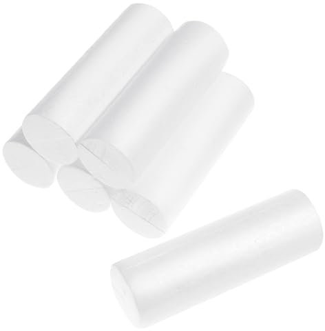 Cabilock Weiße Schaumstoffzylinder Form: Modellieren Basteln Styropor Styropor Zylinder Dekorieren Schnitzen Malen Zylinder Weihnachtsschmuck für Kunst- Bastelbedarf 15 * 5Cm 6St