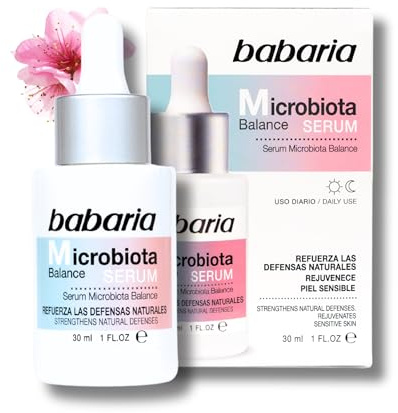 Babaria - Gesichtsserum Mikrobiota Balance | Stärkt Abwehrkräfte und natürliches Gleichgewicht | Reguliert Talg, spendet Feuchtigkeit und beruhigt | Mit Hyaluronsäure, Vitamin E und Rambutan | 30 ml