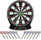 Brovamo Dartscheibe Elektronisch, Elektronische Dartscheibe mit 12 Dartpfeile & 30 Ersatzspitzen, E Dartscheibe mit Stimme & LCD-Display, Dart Scheibe Batteriebetrieb, Elektrische Dartscheibe