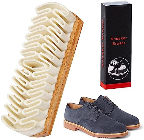 KARELLS Wildlederbürste, 2 Stück Schuhbürste, Wildleder Bürste, Schuhputzbürste, Wildleder Radiergummi, Raulederbürste, Nubukleder Bürste, Zum Reinigen Von Schuhen Leder