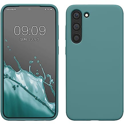 kwmobile Hülle kompatibel mit Samsung Galaxy S23 Plus Hülle - dünnes Silikon Handy S23 Plus Case - stoßfeste Handyhülle weiche Oberfläche - Kabelloses Laden - Antique Stone