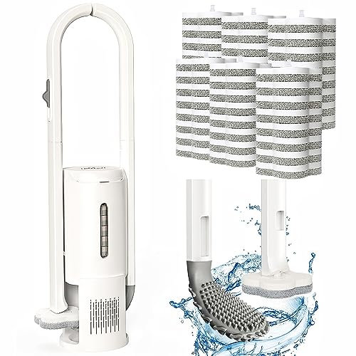 DAWUSU Toilettenbürste Set mit 2 verschiedenen Bürsten. Einweg-Toilettenbürste mit 48 Wand Nachfüllungen, Silikon-Toilettenbürste mit Golfform, Wandhalter Toilettenreiniger Bürste für Badezimmer.