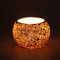 Mosaik-Teelichthalter, Gold-Votivkerzenhalter, Glas-Teelichthalter für Wohnzimmer, Weihnachten, Hochzeit, Party, Kerzenlicht, Esstisch, Tafelaufsatz, Heimdekoration