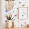 Runtoo Wandtattoo Schmetterlinge Wandsticker Aquarell Wandaufkleber Wohnzimmer Schlafzimmer Kinderzimmer Babyzimmer Flur Bad Wanddeko
