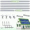 Warmfay PV Halterung Ziegeldach Montageset, Alu 1500MM+300MM Durchgängigen Profilschienen und Dachhaken Solarmodul Ziegeldach für 4X Module, Solar Halterung Ziegeldach für PV Module 30MM Dicke