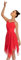Mulnall Damen Modern Lyrisches Kleid Camisole Tanz Kostüm Ballett Asymmetrisch High-Low Mesh Rock Ärmellose Leotard Gymnastik Tanzbekleidung Latein Rumba Tango Kleid Ballsaal(UK23913-04-XL)