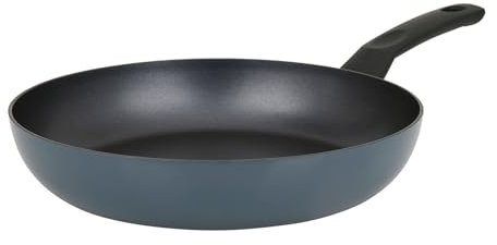 Sitram 715542 Poêle Aluminium pressé recyclé RAVIVE Ø 28 cm H 5.5 cm - Revêtement intérieur Whitford Xylan 2 couches sans PFOA - Coloris Bleu - Tous feux dont induction