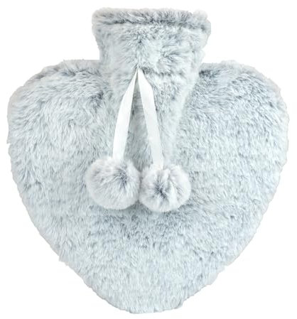 A2Z Eau chaude Bouteille 800ML En Forme De Coeur En Peluche - Hot Bottle AZ9430 Grey