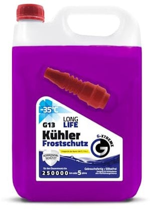 Gamix Hochwertige Autochemikalien | Kühlerfrostschutz G13 | Kühlflüssigkeit 5 Jahre bis -35°C | Gebrauchsfertig Kühlmittel Auto | 5L (5L)