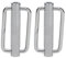 Pissente Slide Buckle, 2Pcs 316 Edelstahl Verstellbar Gerändelt Schiebeschnalle Rechteckig Einstellbare Rändelwalze Gürtelschnallen 50mm