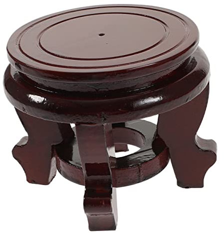 DIKACA Support de plantes en bois - Support pour plantes d'intérieur - Socle décoratif pour plantes grasses et fleurs - Structure en bois robuste - Style oriental pour les espaces de vie