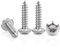 Leryati Lot de 50 vis à tôle M4 x 25 mm à tête plate en acier inoxydable A2 V2A à tête bombée avec disque Torx A2 V2A, filetage complet, vis auto-taraudeuses, argent