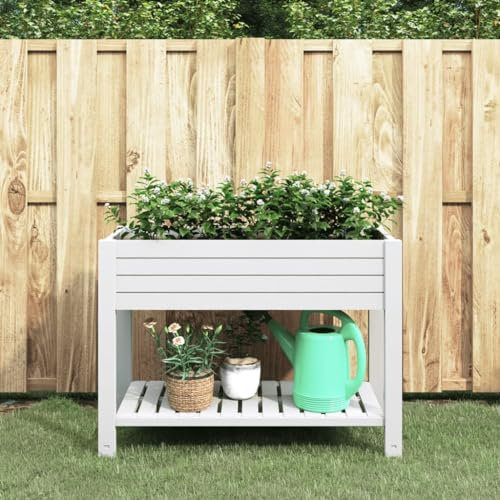 Willood Hochbeet Weiß 110x45x79 cm Polypropylen