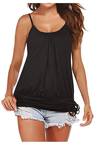 Sexy Tops Damen Spaghettiträger Ärmellos Träger Tops Blusen Tops Backless Umkehrbarer Stil Rückenfreies Tops Tank Top Sommer Spaghetti Ist Bügelfrei Strassenmode