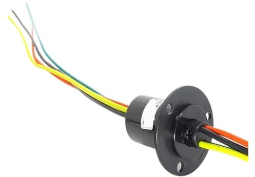 BADIKA Drehdurchführungen mit Schleifringen Schleifring 5A/15A/10A/30A mit Flansch-Außendurchmesser 12,5 MM/22 MM/30 MM rotierendes elektrisches Drehgelenk(30mm 6CH 30A)