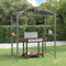 Tidyard Gazebo BBQ et étagères Latérales Anthracite 210x114x230cm Acier Belvédère Pavillon Extérieur, Tonnelle de Jardin avec Toit, Tente de Réception pour BBQ, Camping, Fête, Terrasse