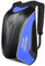 mjmoto 48L Motorrad-Rucksack, Helmtasche, wasserdicht, Kohlefaser, Moto-Rucksack, Hartschale, reflektierend, Motorradkoffer, Blau