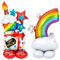 DazzJoy Happy Birthday Ballon Stehend, XXL Luftballon Regenbogen Deko Kindergeburtstag Stehend Luftballons, Folienballon Geburtstag Set, Riesen Helium Ballons für Babyparty Deko, Party Deko Geburtstag