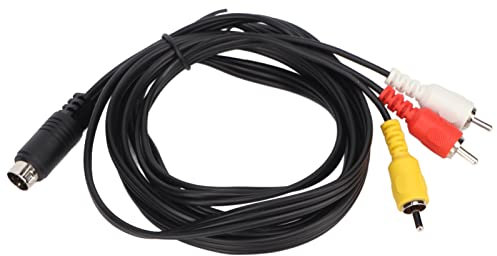 Grcfumo Cavo audio a 9 pin, cavo video composito da 5,9 piedi, cavo audio maschio-maschio per monitor ricevitore AV TV