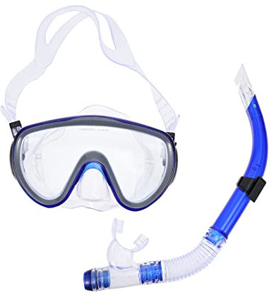 KITANDOVE Schnorchelmaske Satz Für Erwachsene Tauchmasken Mit Trocken-schnorchel Und Antibeschlag-Technologie Aus Weichem Silikon Mit Weitem Objektiv