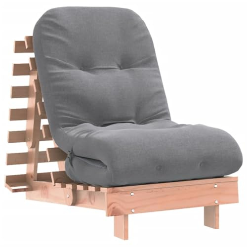 vidaXL Futon Schlafsofa mit Matratze, Bettsofa mit verstellbaren Rückenlehne, Schlafcouch für Wohnzimmer Schlafcouch, Klappsofa, Massivholz Douglasie