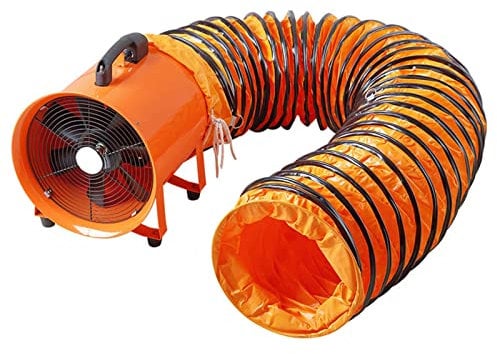 JDSHFEN Ventilation Fans Utility Blower Fan Portable Ventilation Fan High Velocity Ventilator 5 m/10 m Duct Hose Fume Extractor for Exhausting and Ventilating at,5 Meters-12 inches