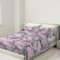 Banzaii Copripiumino Matrimoniale 250x200 cm con Cerniera e Lacci Angolari 100% Microfibra Manopesca, Set Copripiumino e 2 Federe con Zip 50x80 cm, Made in Italy, Sara Lilla