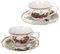 Brandani 89902 Set di Tazzine da The Christmas in Porcellana, 2 Pezzi, Design Festivo, cm ø 14x6h