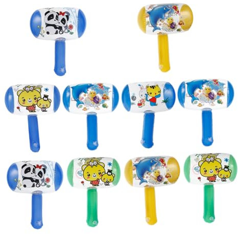 JOINPAYA 10stücke Teiliges Aufblasbare Kinderhämmer Mit Integrierter Pfeife Bunte Cartoon-motive Leicht Tragbar Und Sicher Lustiges Spielzeug Für Drinnen Und Draußen Zufällige Farben