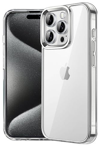Clear Case Compatible with iPhone 15 Pro Case, Shockproof Thin Cover, Yellowing-Resistant Slim Transparent TPU Phone Case, Clear