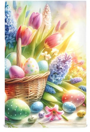 ODAWA Easter Basket - Paños de cocina amarillos altamente absorbentes, paños de cocina para secar platos, paquete de 6