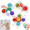 Tapvai 3 Stück Saugnapf Spielzeug Baby, Spinner Baby Lindert Angstzustände mit Saugnapf, Spielzeug Kinder mit Spiralmustern, Fidget Spinner für 1-6 Jahre Geschenke für Badewanne