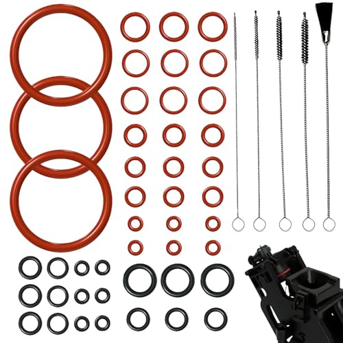GROVBLE 45 joints d'étanchéité Philips Latte Go et 5 kits de nettoyage | Contenu : cet ensemble complet de 50 pièces comprend 45 joints d'étanchéité Philips Latte Go et 5 kits de nettoyage.