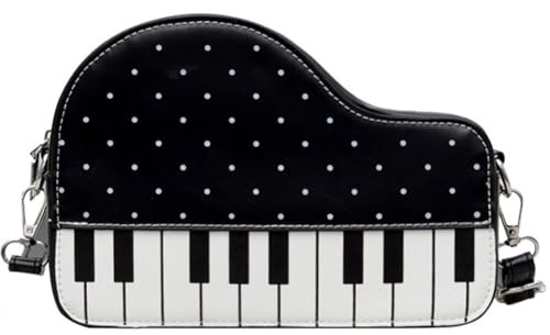 Stakee Damen-Klavier-umhängetasche, Mini-musiknoten-Tasche, Süße Kleine Schultertasche Für Mädchen, Geschenk Für Musikliebhaber, Handtasche Für Alltag Und Partys