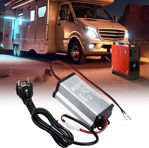 Aiyomi Spannungswandler 230V auf 12V Netzteiladapter Transformator für 5kW 8kW All-in-One Diesel Luftheizung, Stromwandler AC 230V auf DC 12V für Wohnwagen, Wohnmobil, Garage oder Innenräume