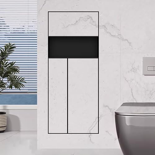 Unterputz Toilettenpapierhalter Moderne, In die Wand Eingelassene Badezimmernische, Eingebauter Toilettenpapierhalter mit Verdecktem Abfalleimer, Wasserdichter Dusch-Utensilienschrank